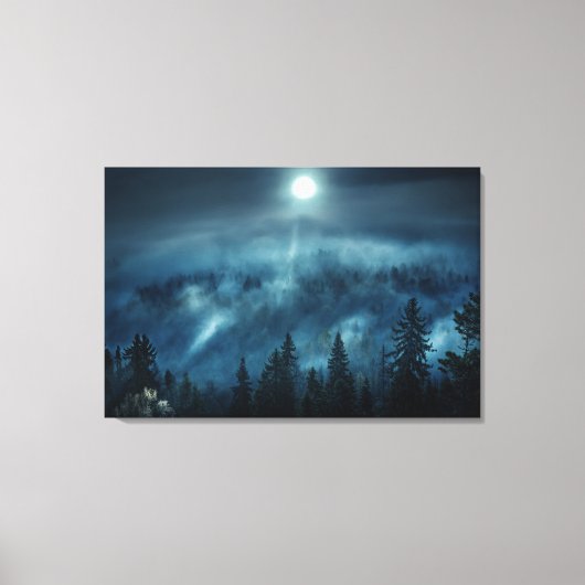 Forces | Moonlit Forest Canvas Afdruk (Voorkant)