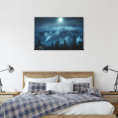 Forces | Moonlit Forest Canvas Afdruk (Insitu (Slaapkamer))