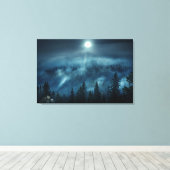 Forces | Moonlit Forest Canvas Afdruk (Insitu (Houten vloer))