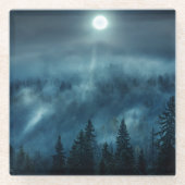Forces | Moonlit Forest Glazen Onderzetter (Voorkant)