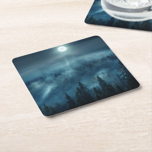 Forces | Moonlit Forest Kartonnen Onderzetters (Schuin)