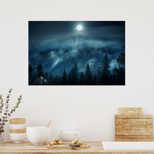Forces | Moonlit Forest Poster (Keuken)