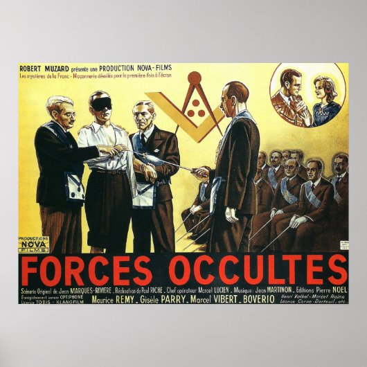 Forces occultes door Paul Riche 1943 Poster (Voorkant)