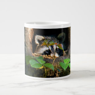 Forces   Raccoon Peeking Grote Koffiekop