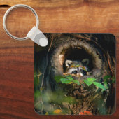 Forces | Raccoon Peeking Sleutelhanger (Voorkant)
