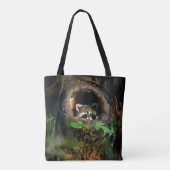 Forces | Raccoon Peeking Tote Bag (Achterkant)
