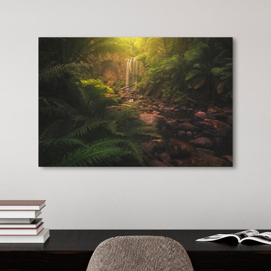Forces | Sunlight Highlights Waterfall Canvas Afdruk