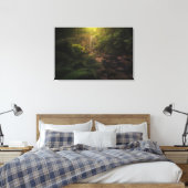 Forces | Sunlight Highlights Waterfall Canvas Afdruk (Insitu (Slaapkamer))