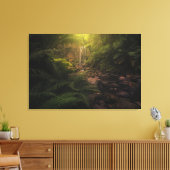 Forces | Sunlight Highlights Waterfall Canvas Afdruk (Insitu (Woonkamer))