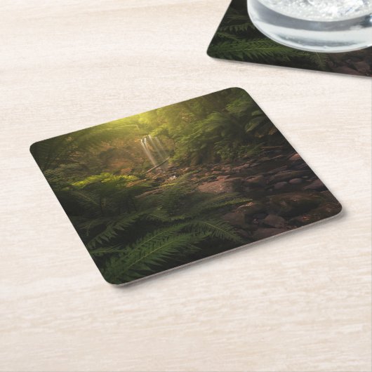 Forces | Sunlight Highlights Waterfall Kartonnen Onderzetters (Schuin)