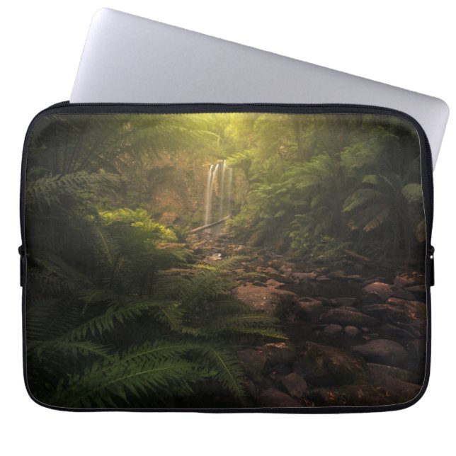Forces | Sunlight Highlights Waterfall Laptop Sleeve (Voorkant)