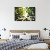 Forces | Tropical Jungle Forest Canvas Afdruk (Insitu (Slaapkamer))