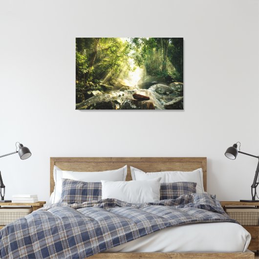 Forces | Tropical Jungle Forest Canvas Afdruk (Insitu (Slaapkamer))