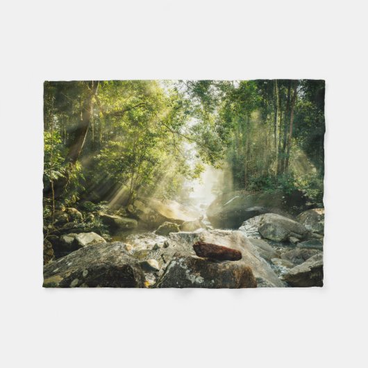 Forces | Tropical Jungle Forest Fleece Deken (Voorkant (Horizontaal))