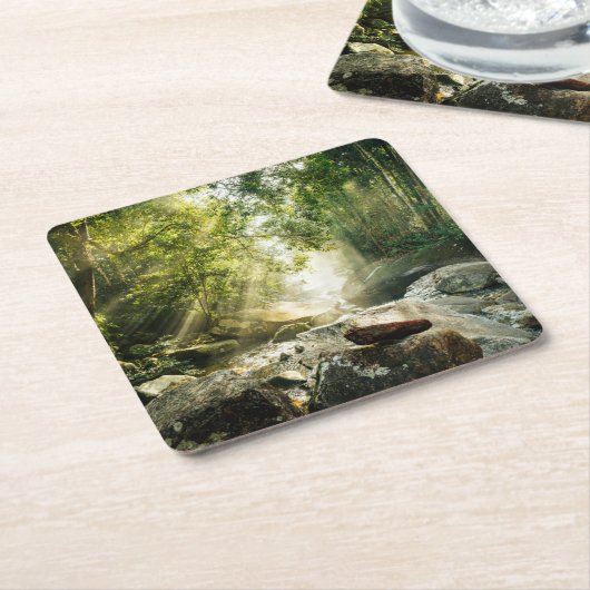 Forces | Tropical Jungle Forest Kartonnen Onderzetters (Schuin)