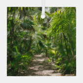 Forces Tropical Rainforest Tulum Mexico Glas Ornament (Achterkant)
