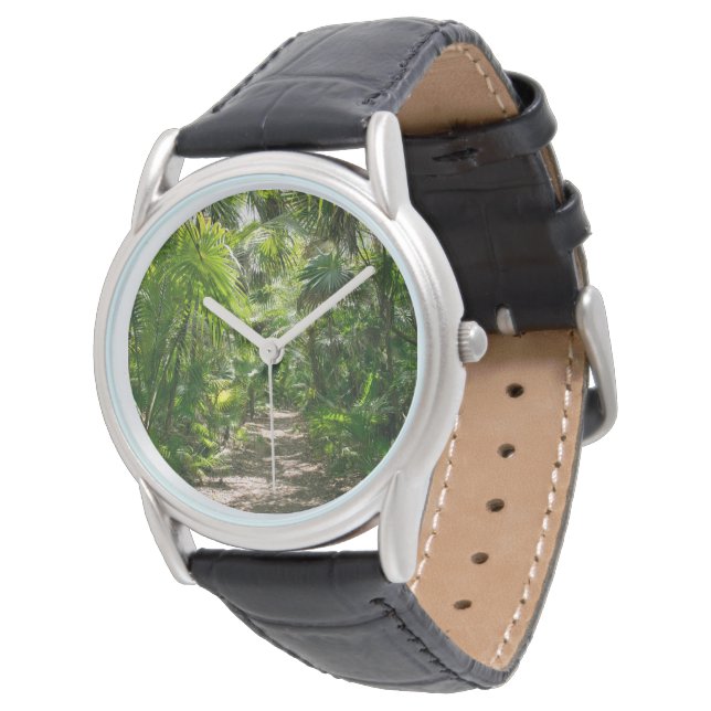 Forces Tropical Rainforest Tulum Mexico Horloge (Gekanteld)