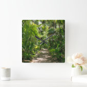 Forces Tropical Rainforest Tulum Mexico Vierkante Klok (Huis)