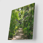 Forces Tropical Rainforest Tulum Mexico Vierkante Klok (Hoek)