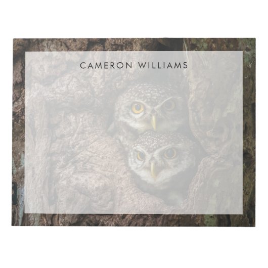 Forces Two Owls Looking Notitieblok (Voorkant)