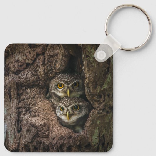 Forces Two Owls Looking Sleutelhanger (Achterkant)