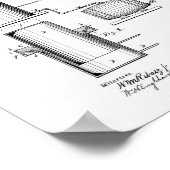 Forcing bier 1879 Patent Art - Witboek Poster (Hoek)