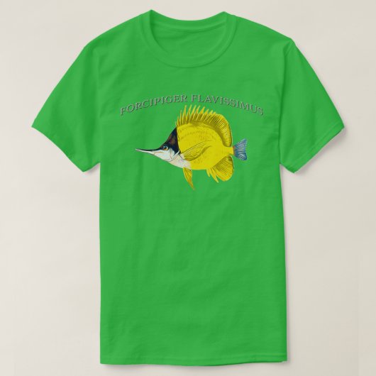Forcipiger flavissimus Yellow Longnose Butterflyfi T-shirt (Design voorkant)