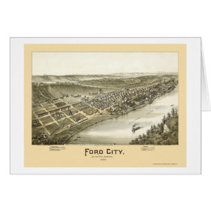 Ford City, PA Panoramic Map - 1896