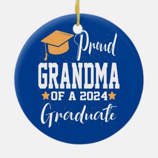 Ford Grandma A Klasse 2024 Afstuderen Dinosaur Keramisch Ornament (Achterkant)