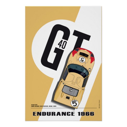 Ford GT40 Bucknum-Hutcherson Perfect Poster (Voorkant)