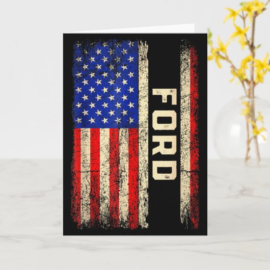 Ford Last Name Shirt Ford Name American Flag  Kaart (Gele Bloem)
