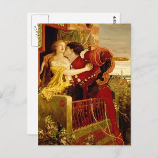 Ford Madox Brown: Romeo en Juliet Briefkaart (Voorkant / Achterkant)