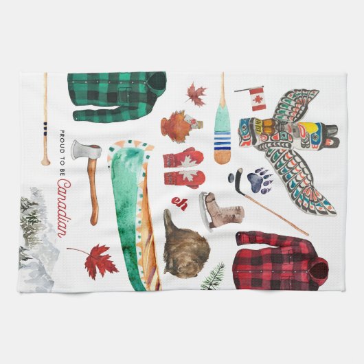 Ford om Canadees te zijn | Illustratie Waterverf Theedoek (Horizontaal)