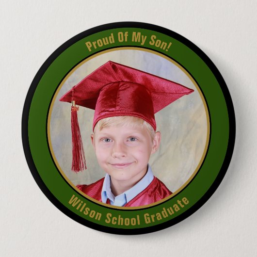 Ford van uw Afstuderen groene goudfoto-Button Ronde Button 4,0 Cm (Voorkant)