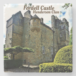 Fordell Castle - Scottish Henderson Clan Stenen Onderzetter
