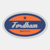 Fordham Ovale Sticker (Voorkant)