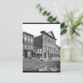 Ford's theater in Lincoln's tijd. Washington D.C. Briefkaart (Staand voorkant)