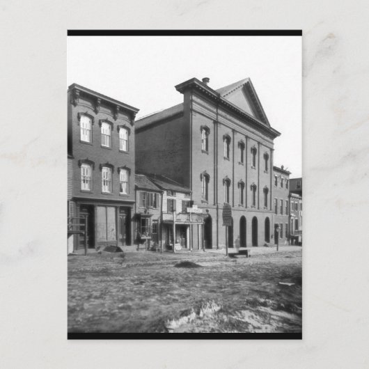 Ford's theater in Lincoln's tijd. Washington D.C. Briefkaart (Voorkant)