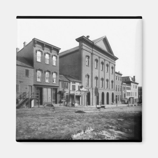 Ford's Theatre in Lincoln's tijd. Washington D.C. Magneet (Voorkant)