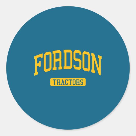 Fordson middelbare school hs dearborn mi universit ronde sticker (Voorkant)