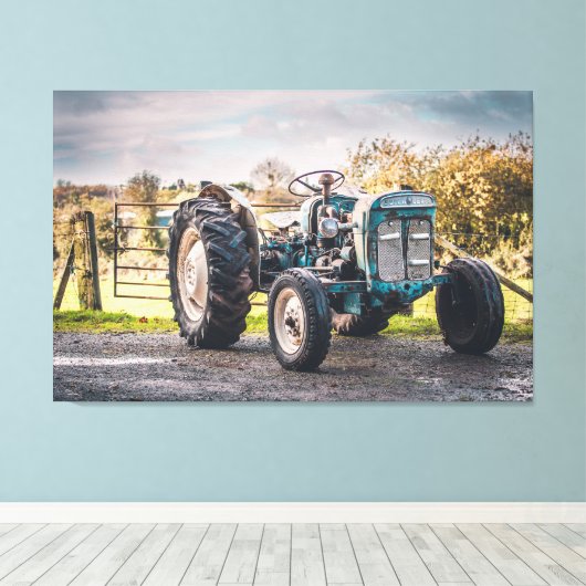 Fordson Super Dexter Canvas Afdruk (Insitu (Houten vloer))