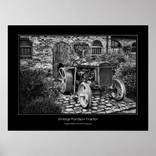  Fordson Tractor, foto met fijne kunst Poster (Voorkant)