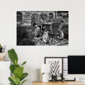  Fordson Tractor, foto met fijne kunst Poster (Thuiskantoor)