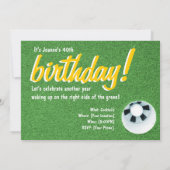 Fore - 40th Golf Birthday Party Kaart (Achterkant)