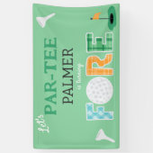 Fore, 4e verjaardag Par-t-shirt Spandoek (Verticaal)