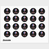 Fore America Patriotic Golf Flag Ronde Sticker (Vel)