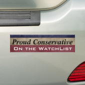 Fore conservatief op de Douane WatchList Bumpersticker (Op auto)