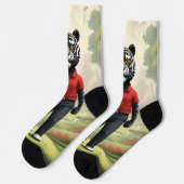 "Fore! Een zwarte tijger die golf speelt in het bo Sokken (Links)