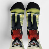 "Fore! Een zwarte tijger die golf speelt in het bo Sokken (Top)