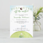 Fore Ever Off The Market Golf Bridal Shower Kaart (Staand voorkant)